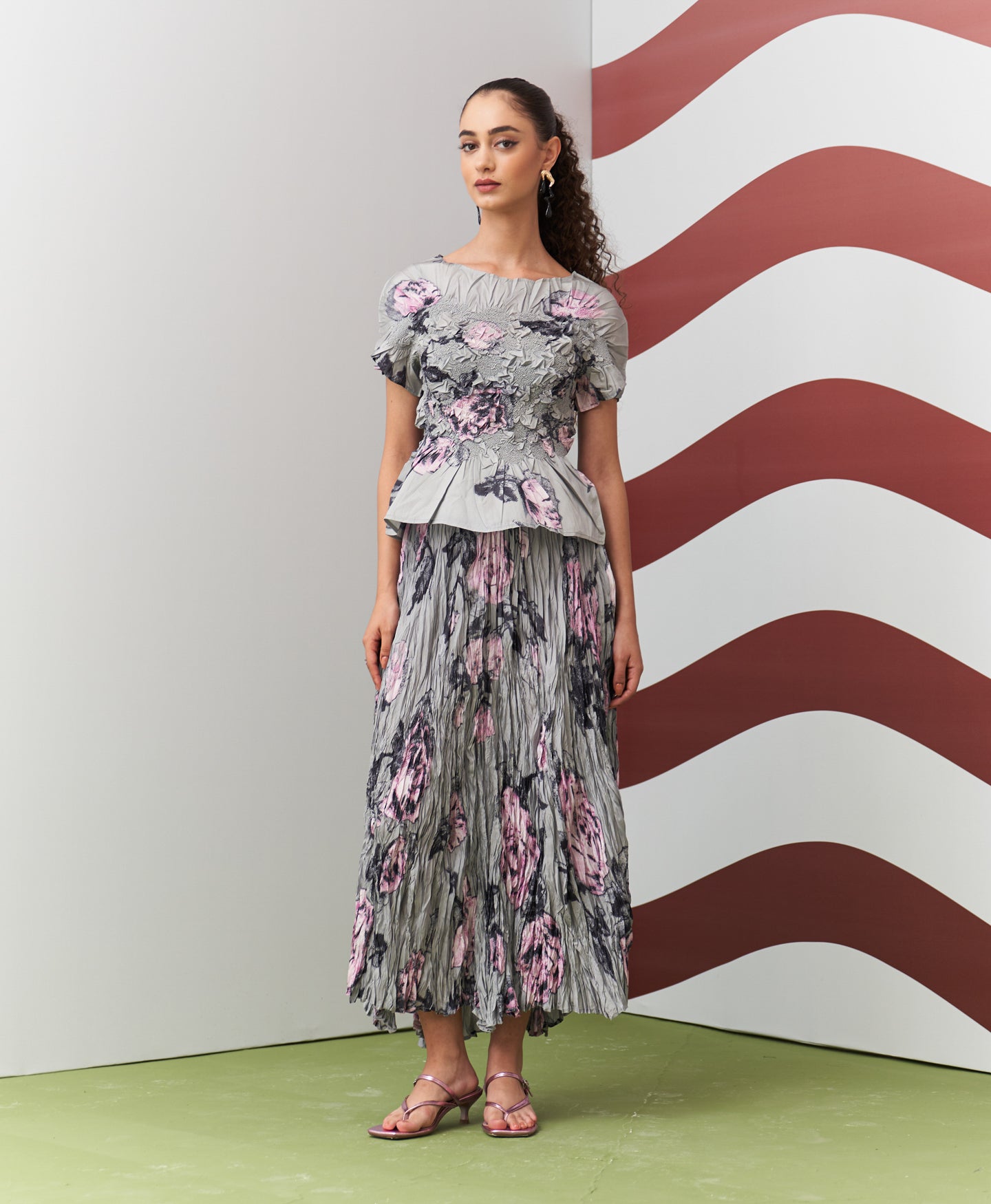 GREY JASMIN SKIRT SET