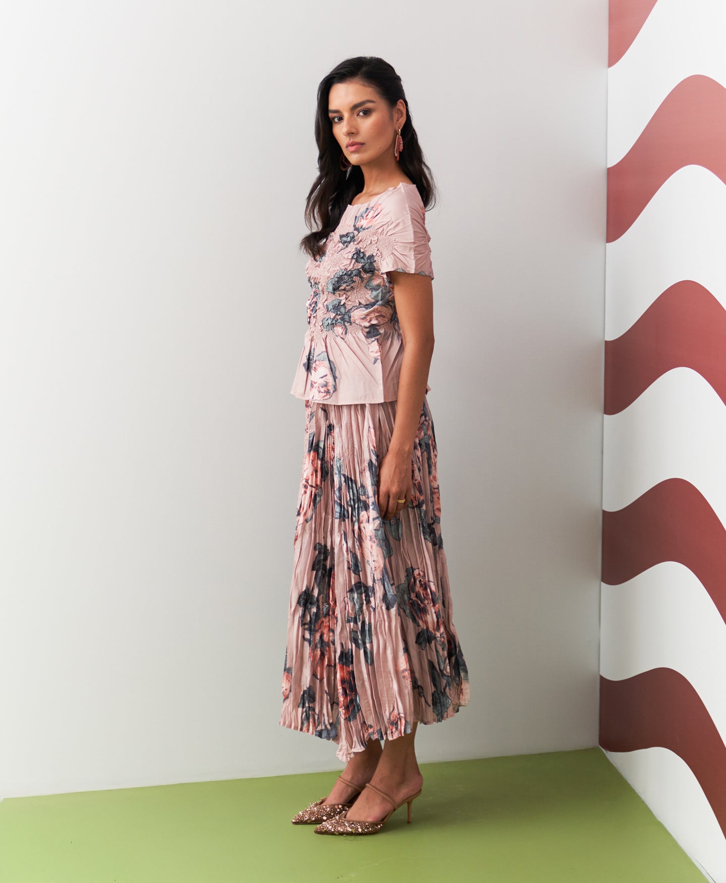 PEACH JASMIN SKIRT SET