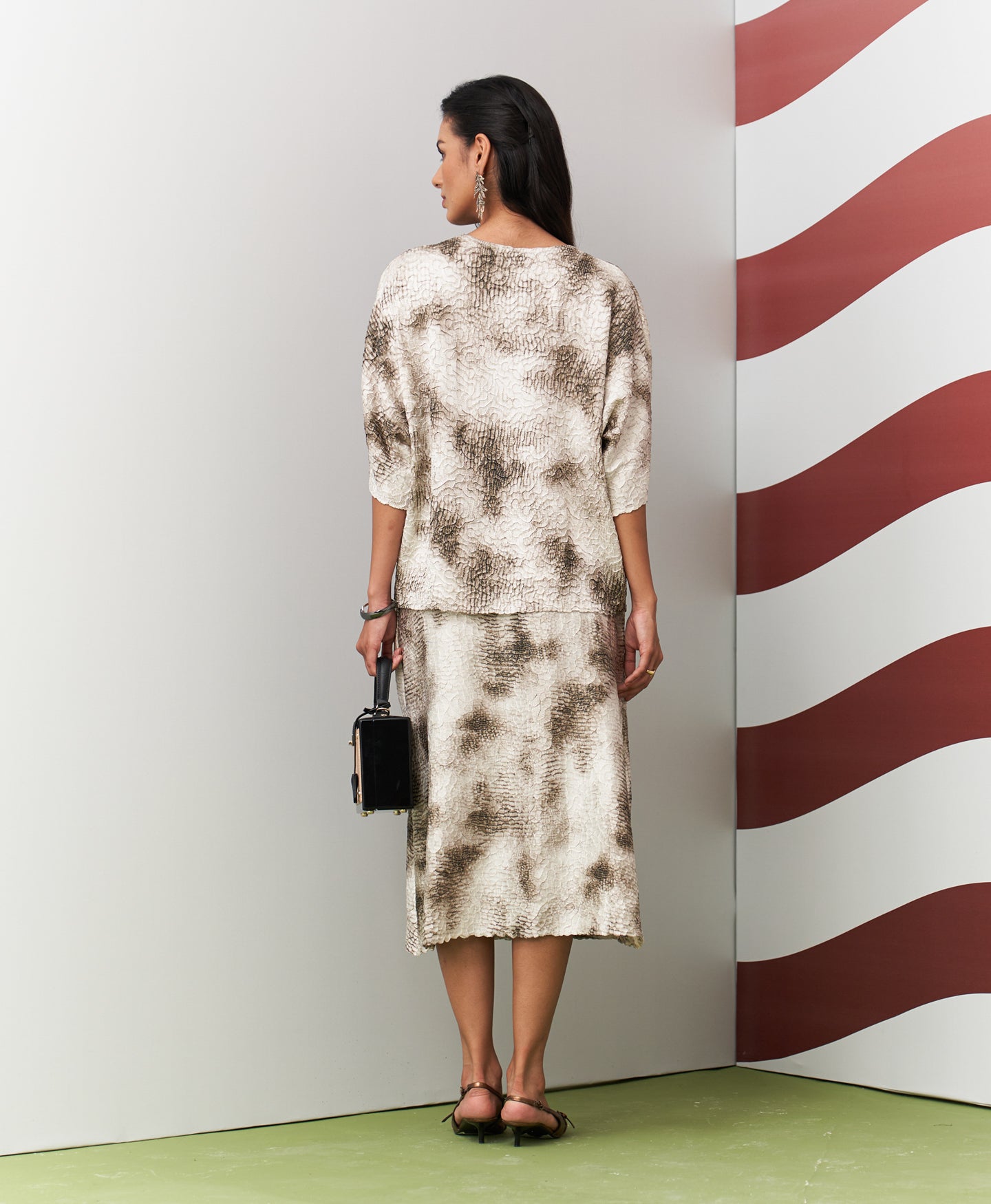 BROWN ANTONIA SKIRT SET