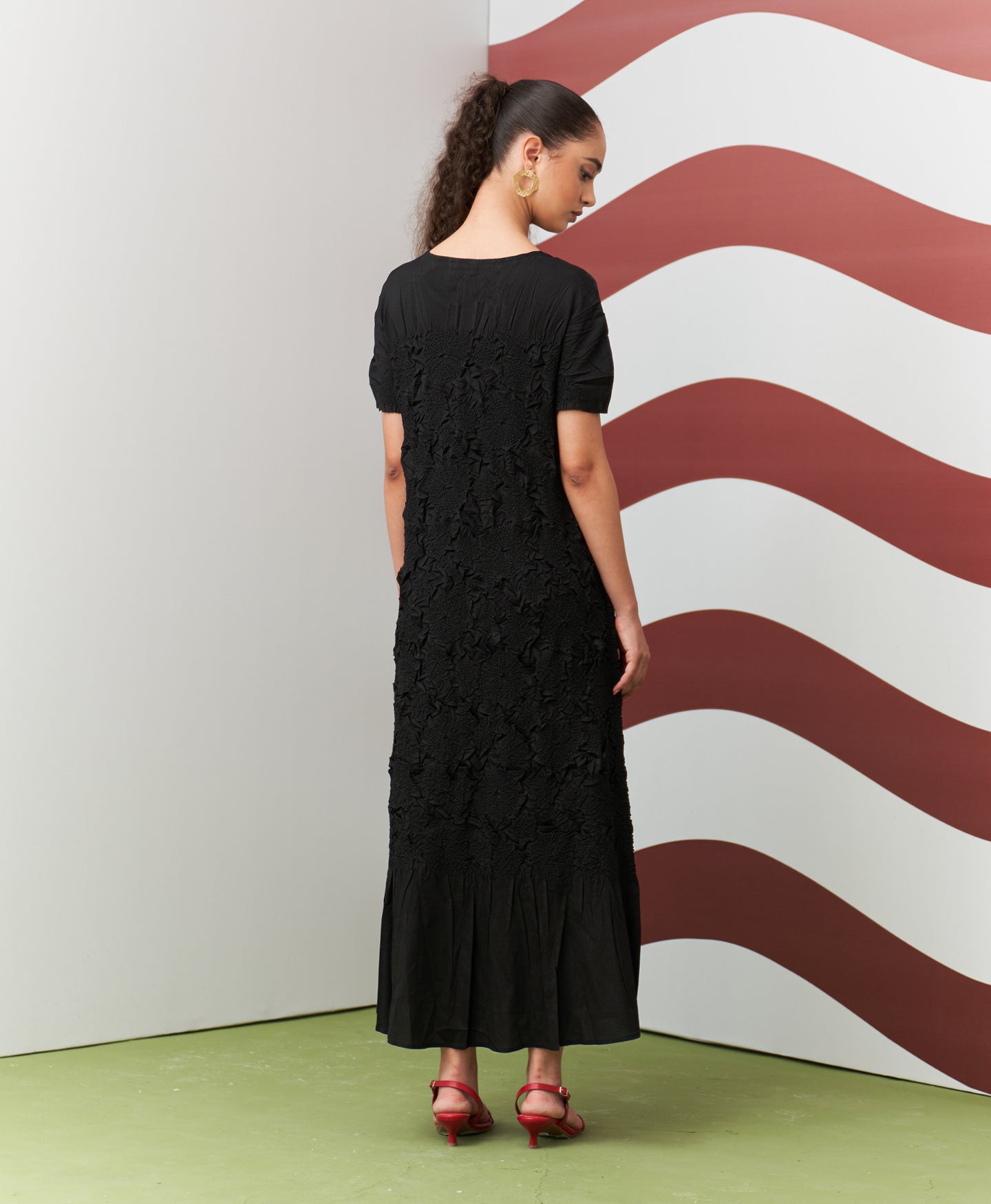 BLACK NAPORI DRESS