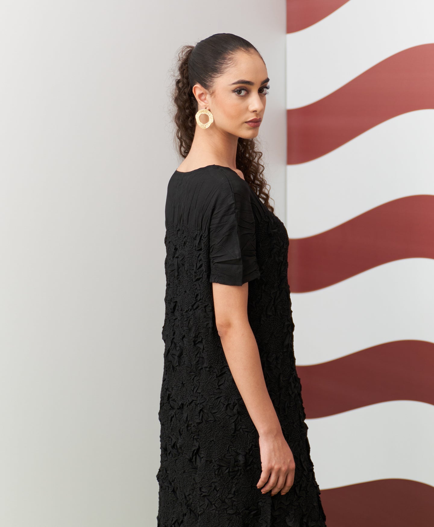 BLACK NAPORI DRESS