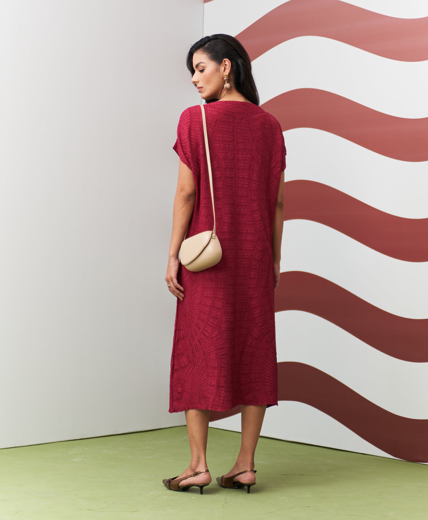 MAROON WILLIA DRESS