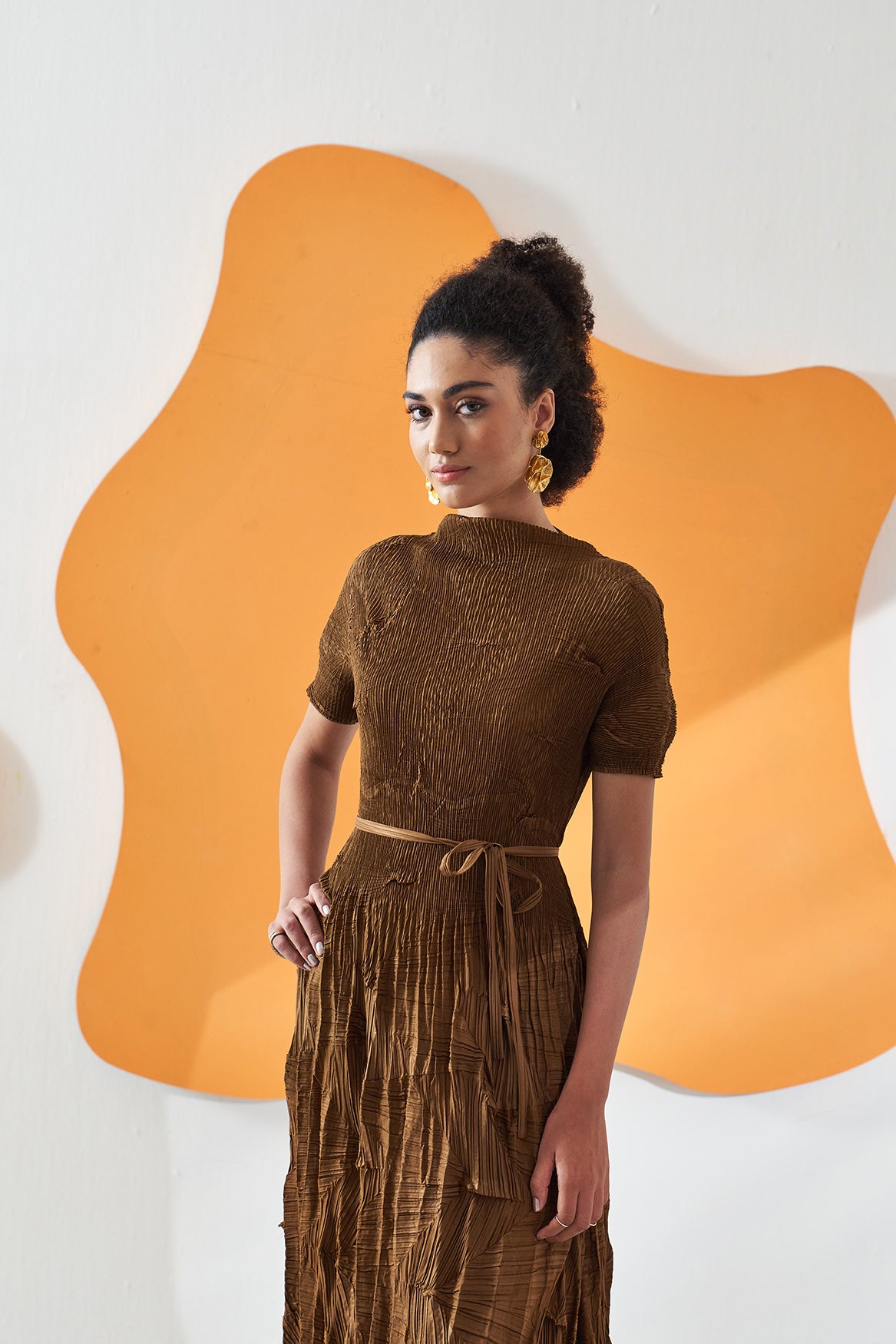BROWN LEO DRESS