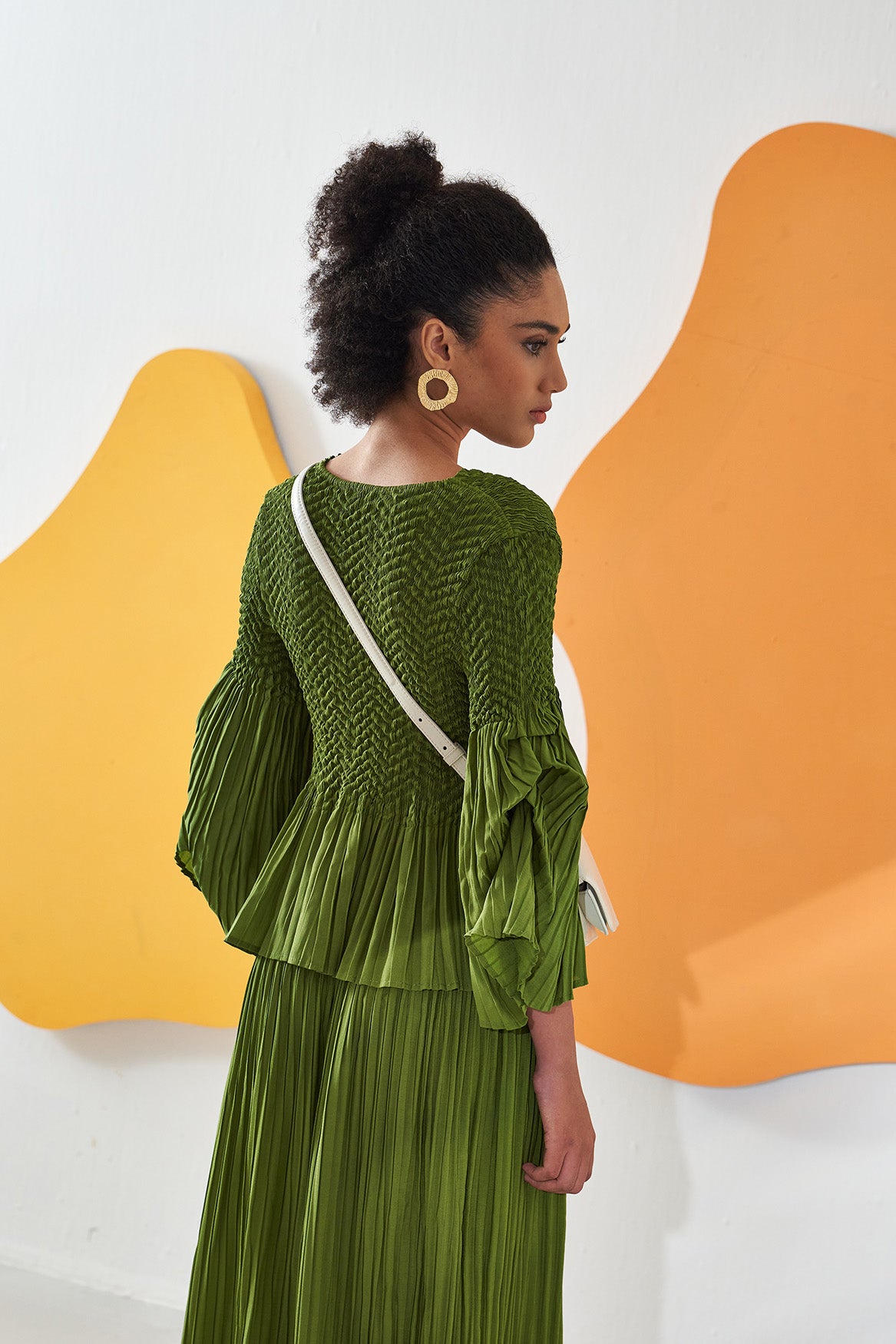 LIME GREEN WEAVEY COORD SET