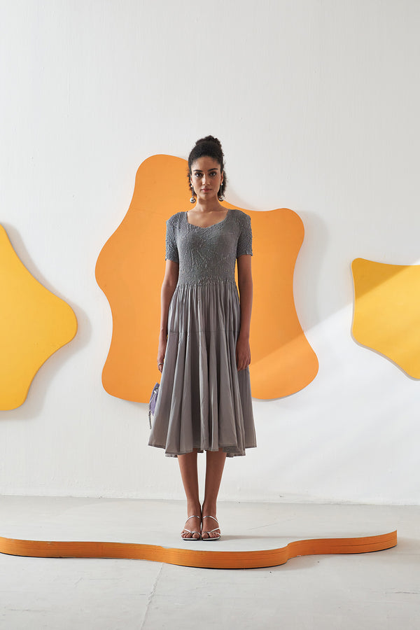 GREY HERNO DRESS