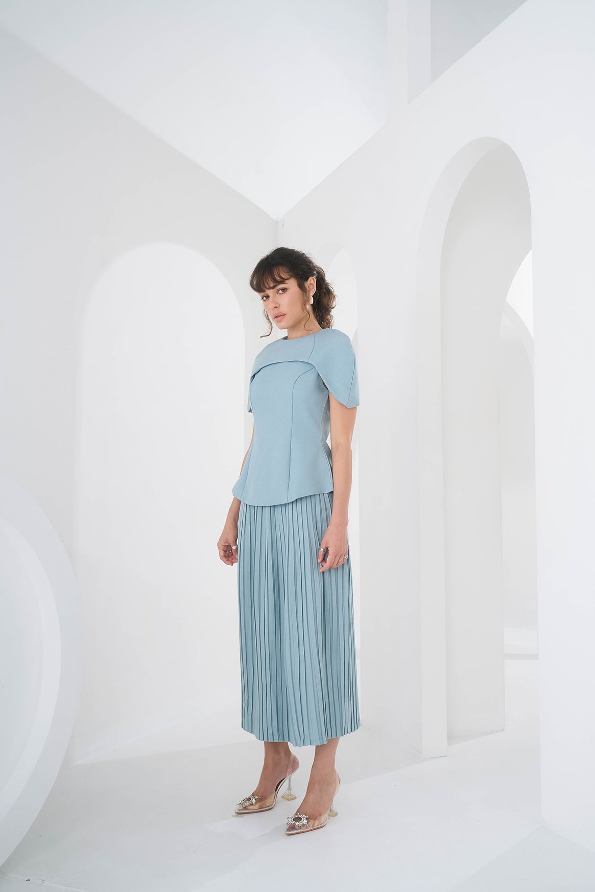 SKY BLUE ARC DRESS