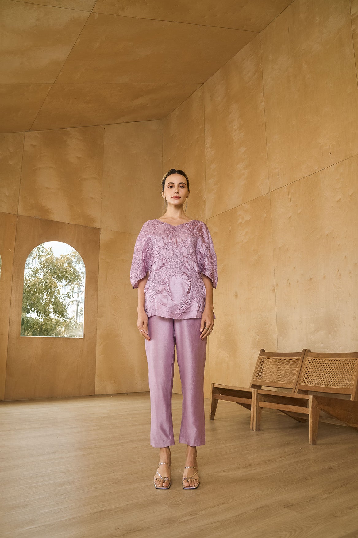 LILAC EDDAA CRINKLE TOP