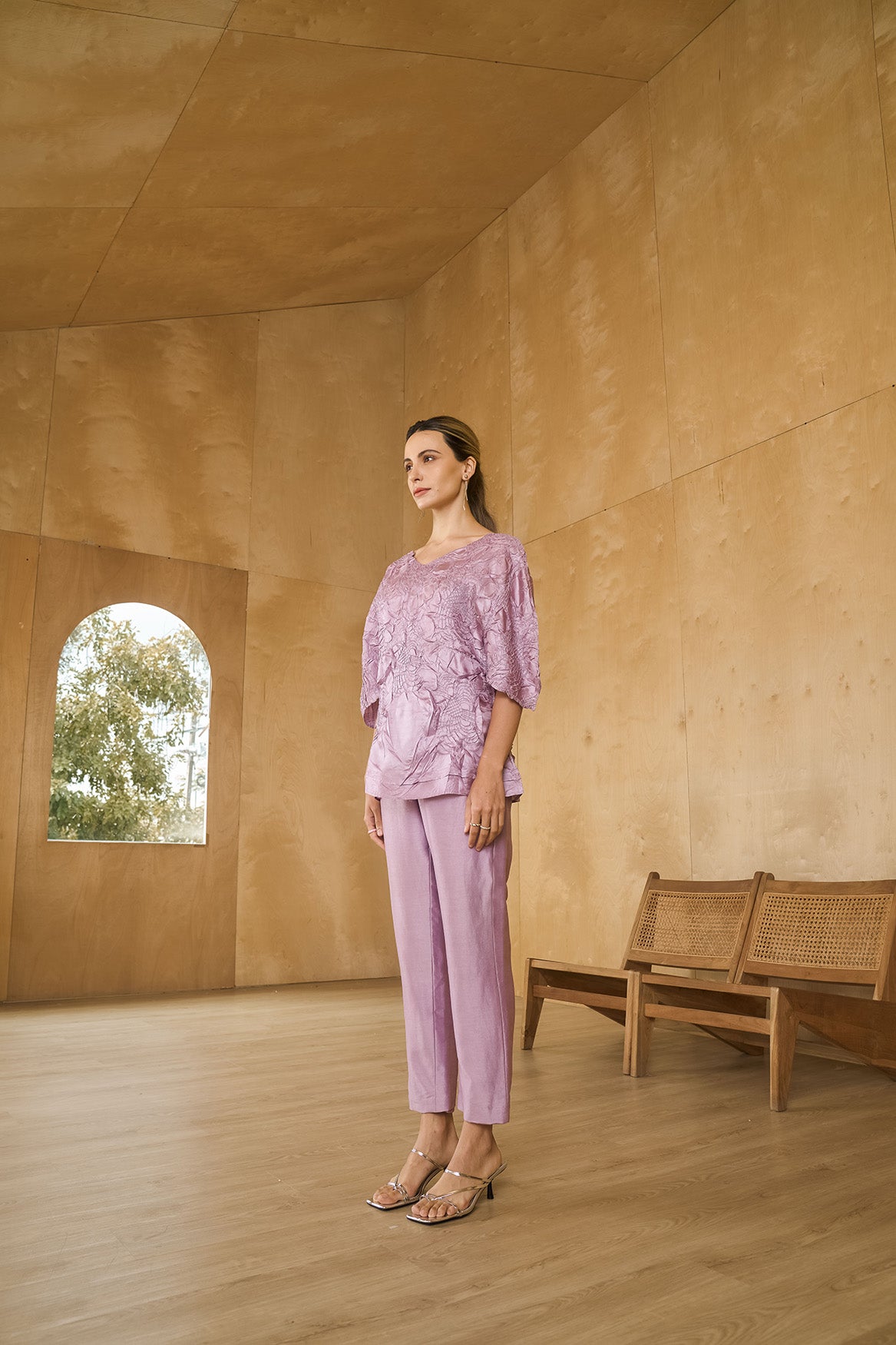 LILAC EDDAA CRINKLE TOP