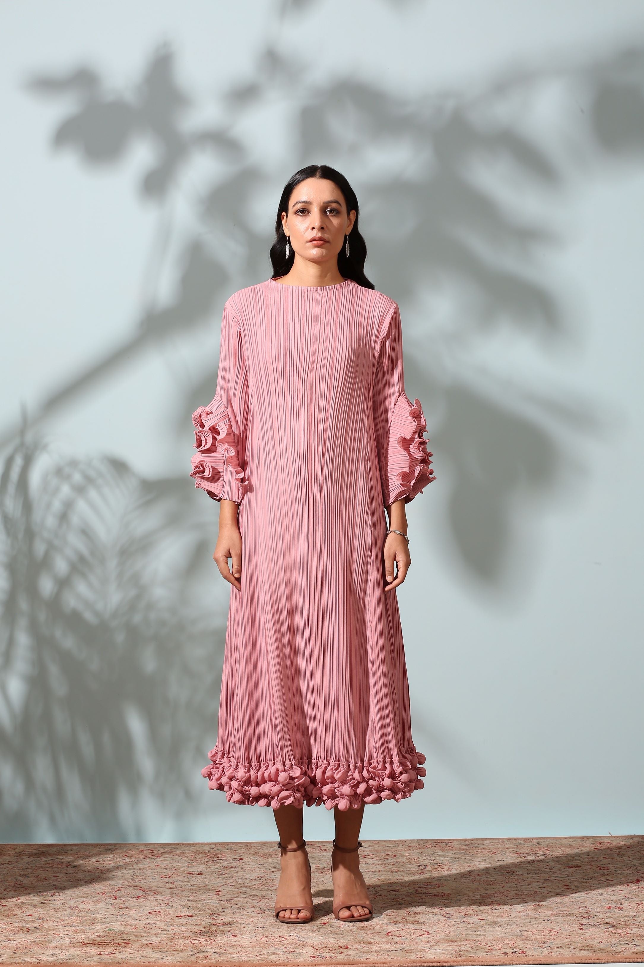 PINK FRILL EDGE DRESS