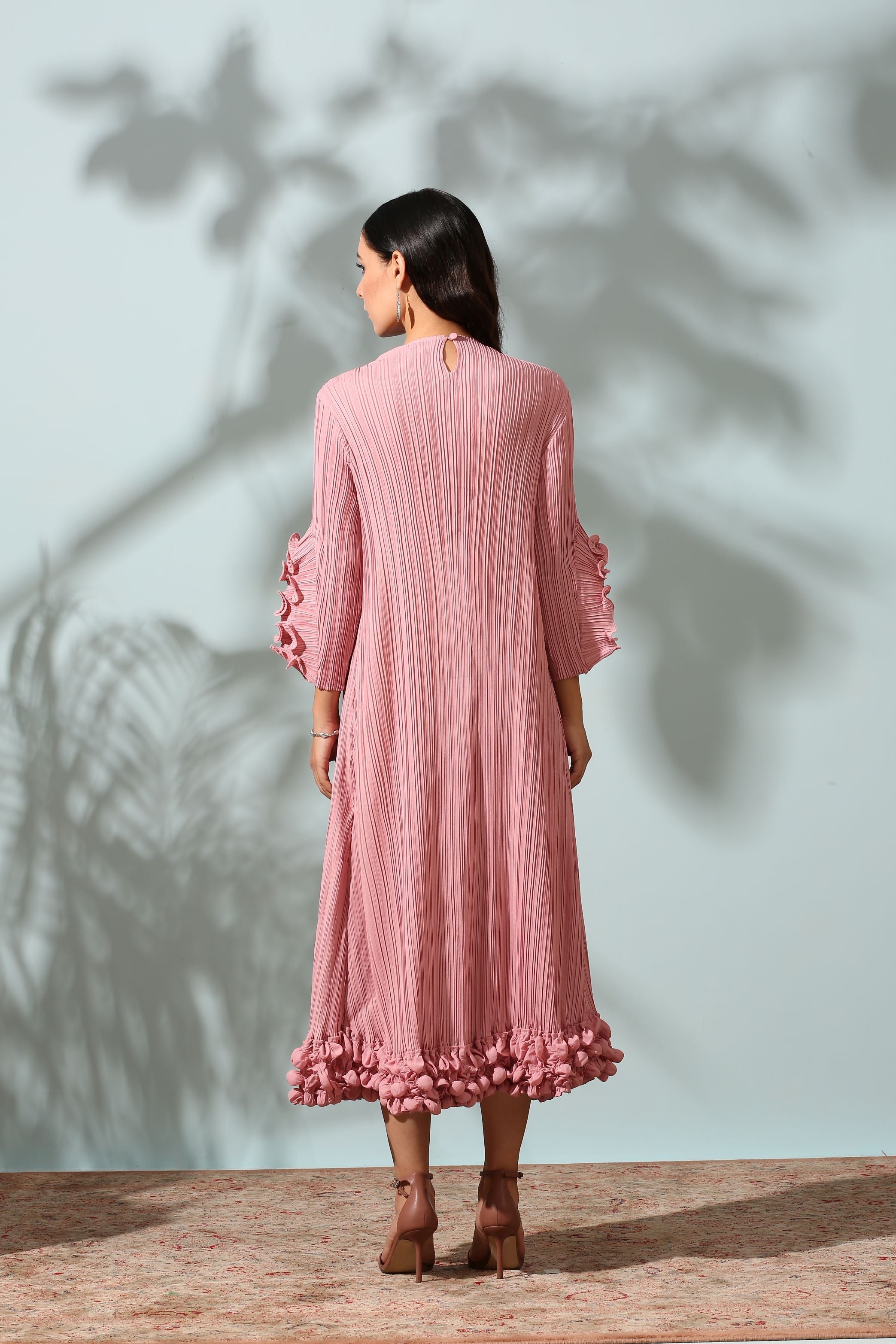 PINK FRILL EDGE DRESS