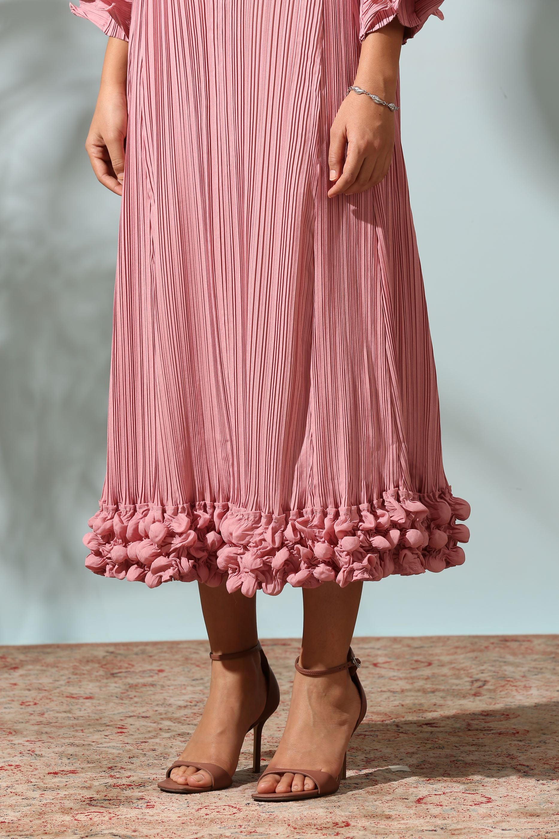 PINK FRILL EDGE DRESS