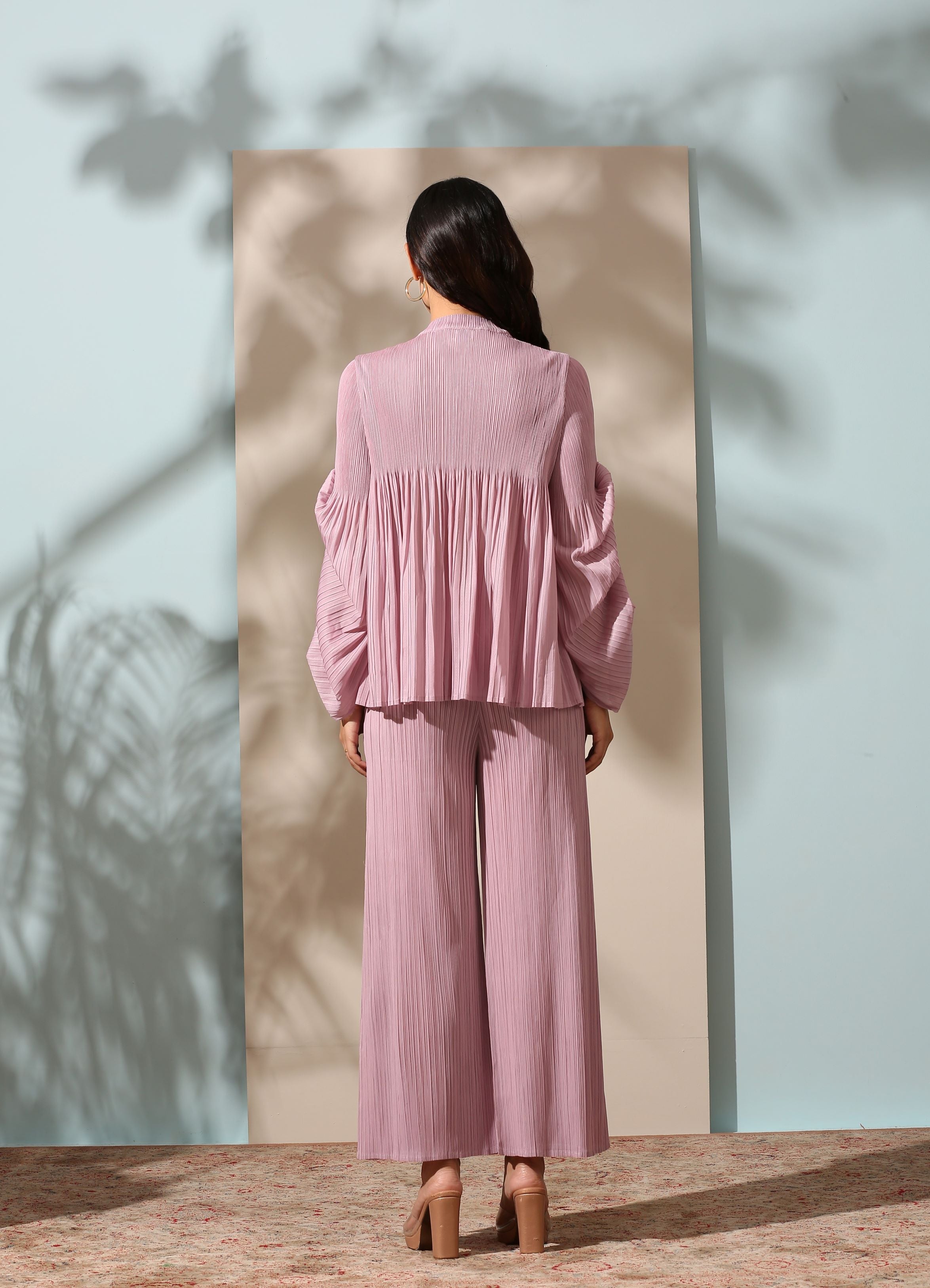 PINK PLEATED SET