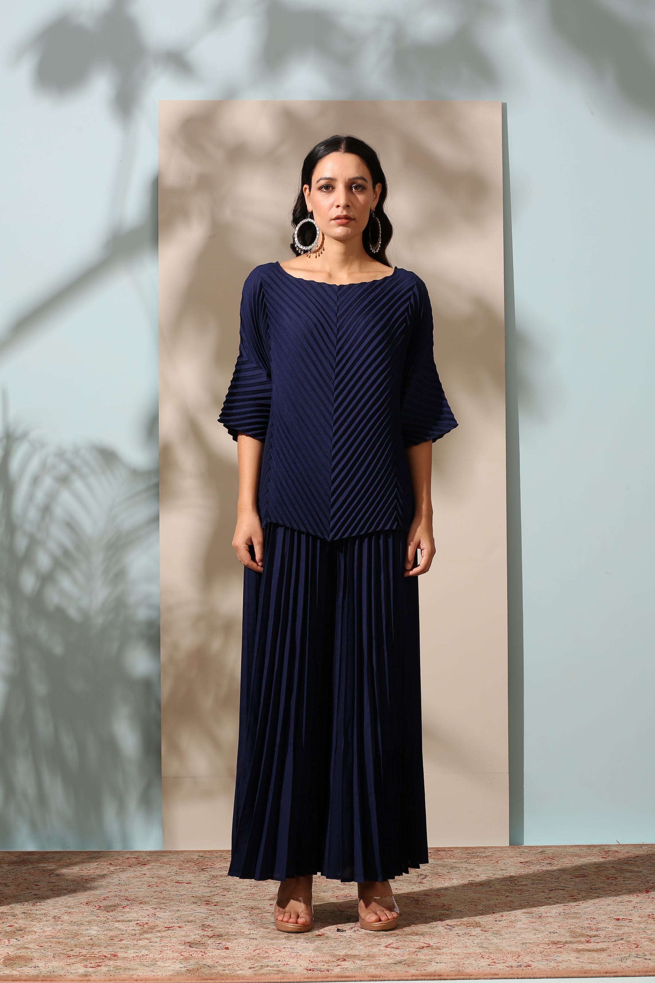 NAVY BLUE SHARARA SET