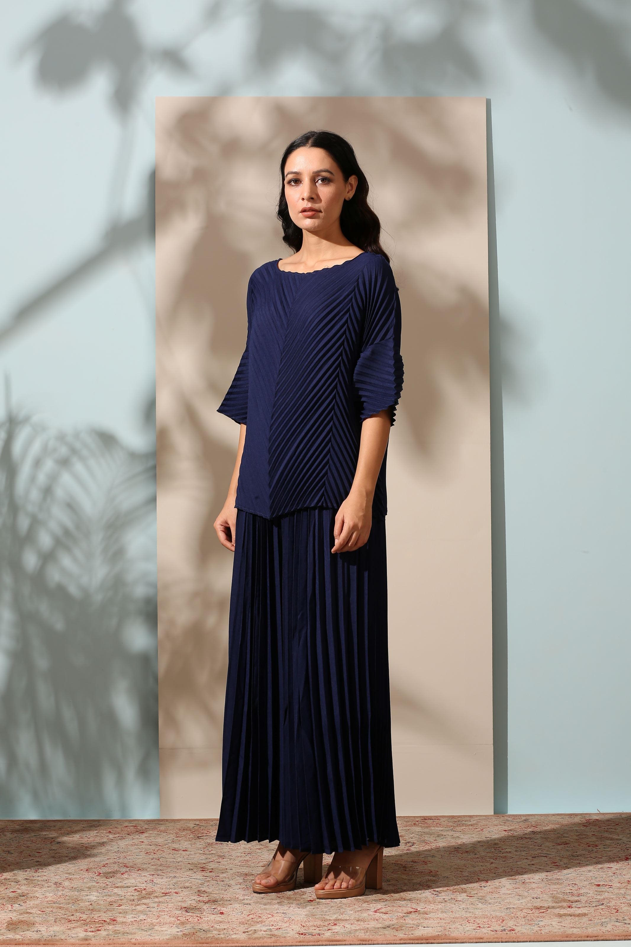 NAVY BLUE SHARARA SET