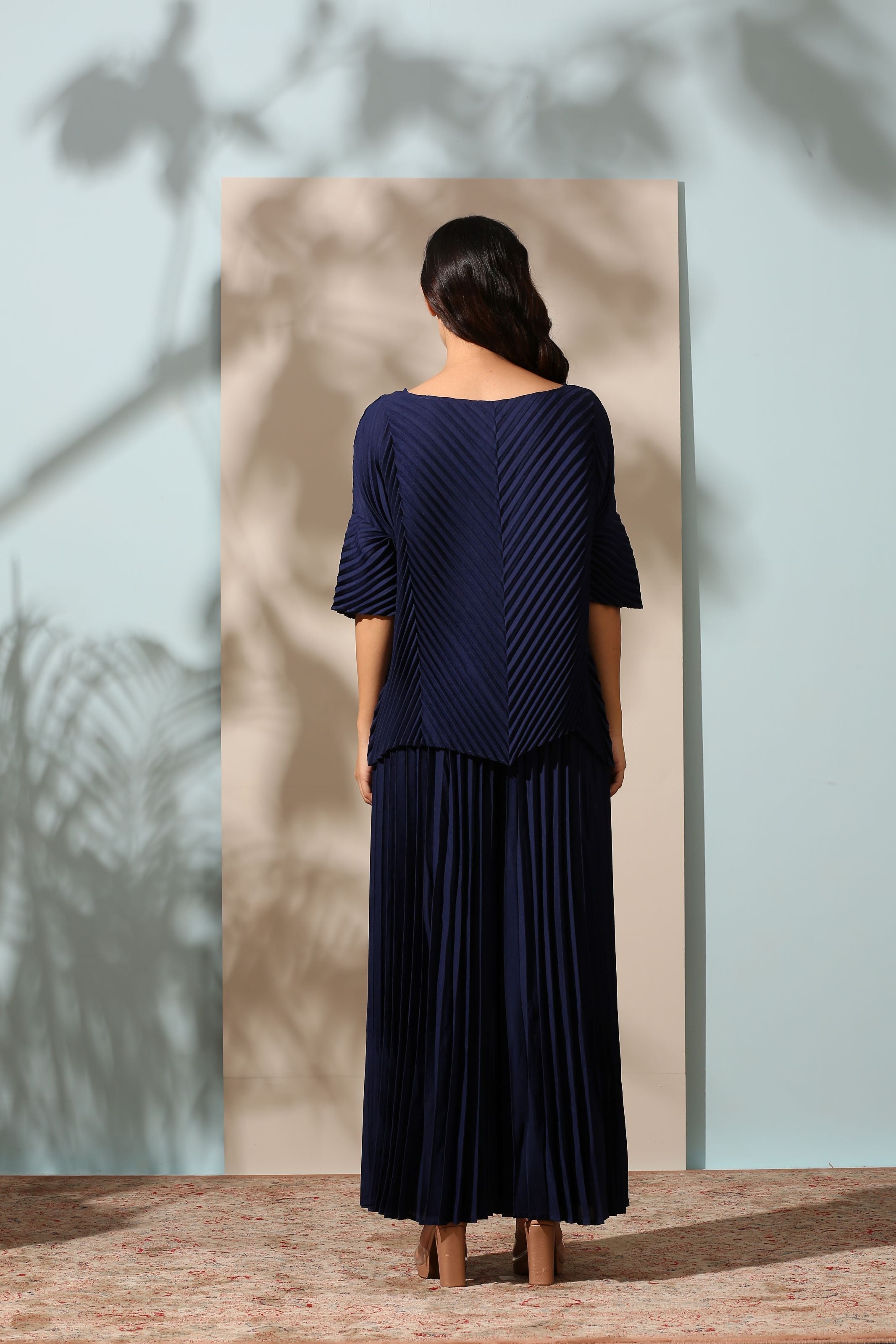 NAVY BLUE SHARARA SET