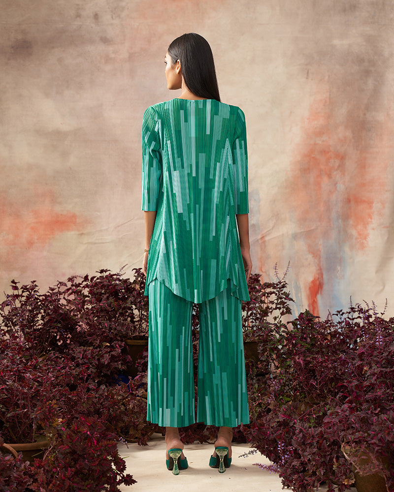 AQUA MULTICOLOR KURTI SET