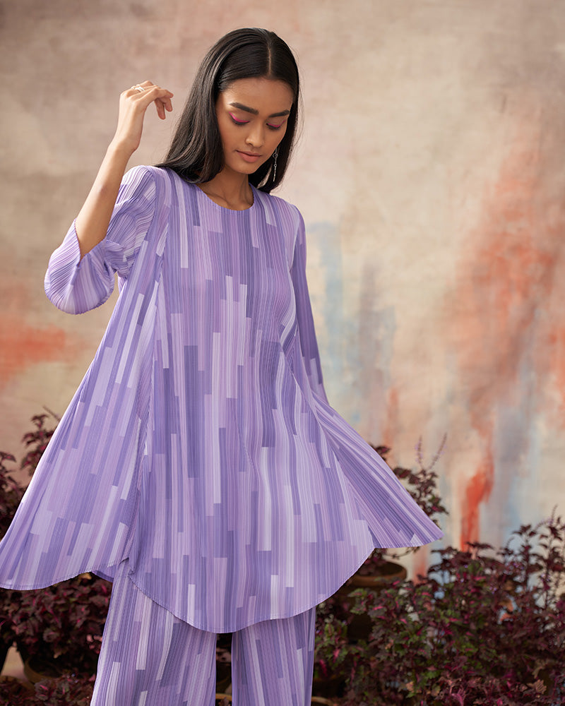 LILAC MULTICOLOR KURTI SET