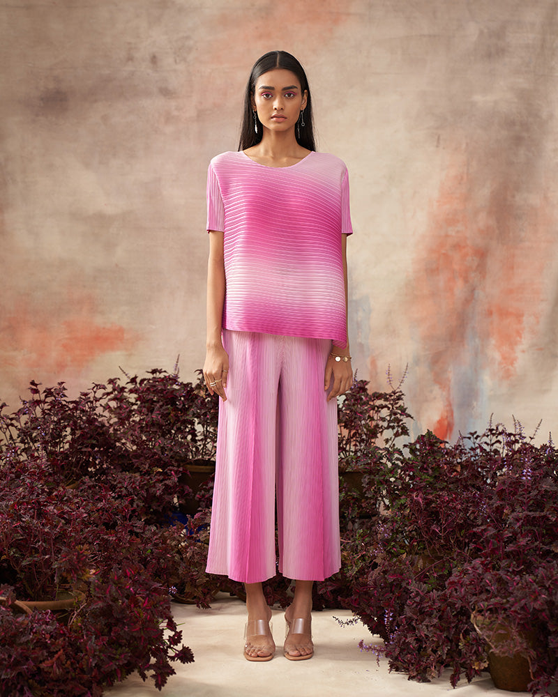 PINK ANGLE OMBRE COORD SET