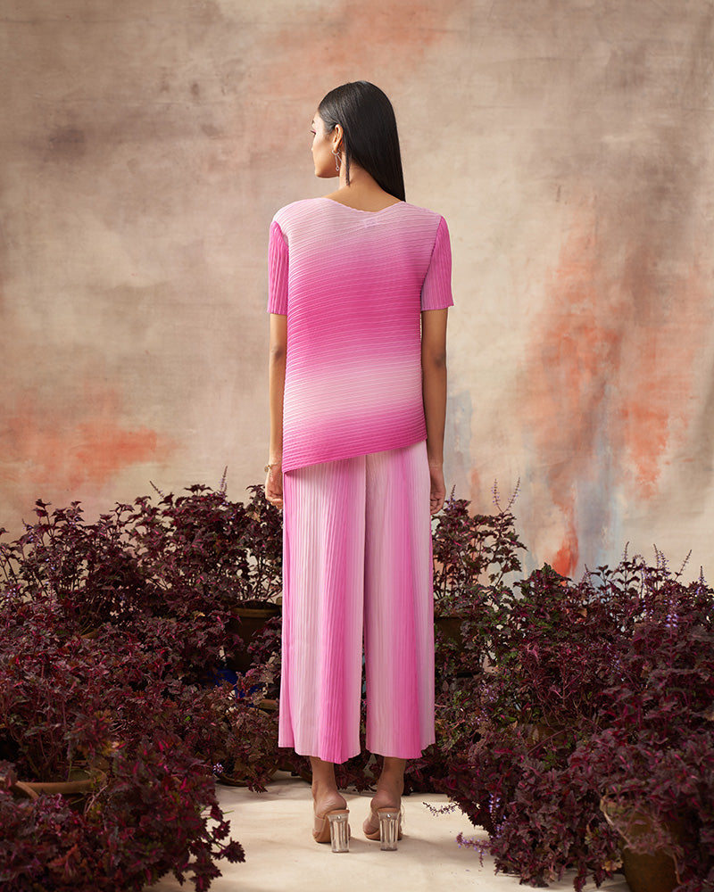 PINK ANGLE OMBRE COORD SET
