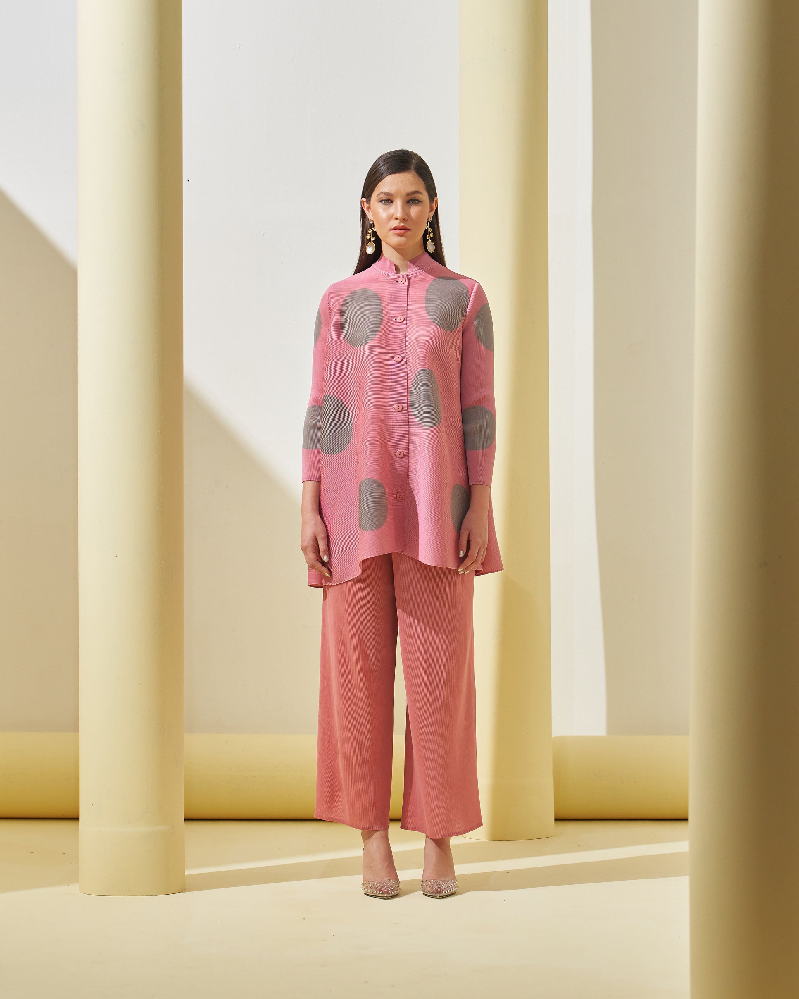 PINK POLKA DOT COORD SET