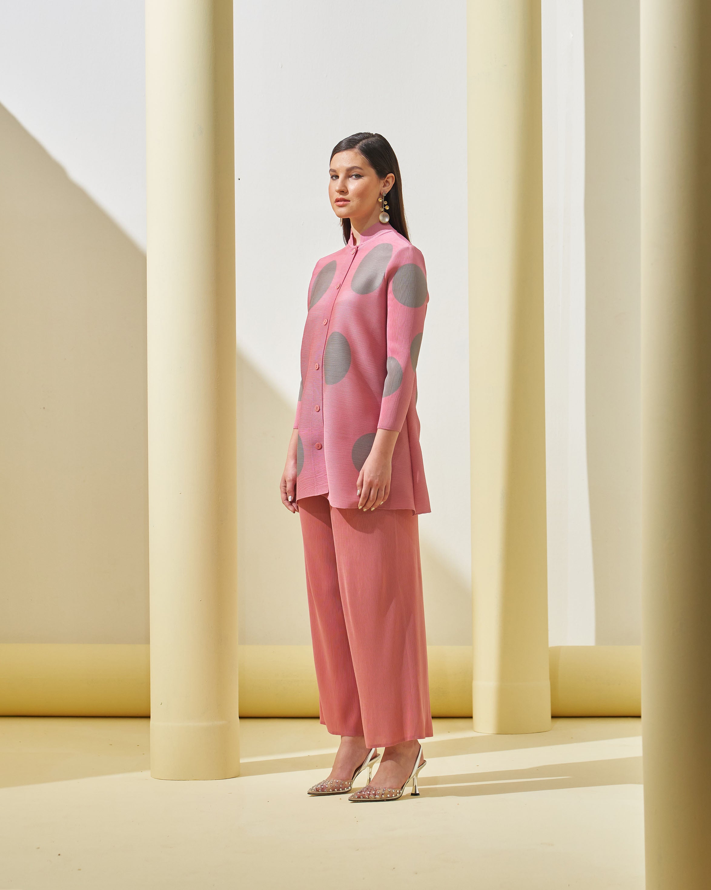 PINK POLKA DOT COORD SET