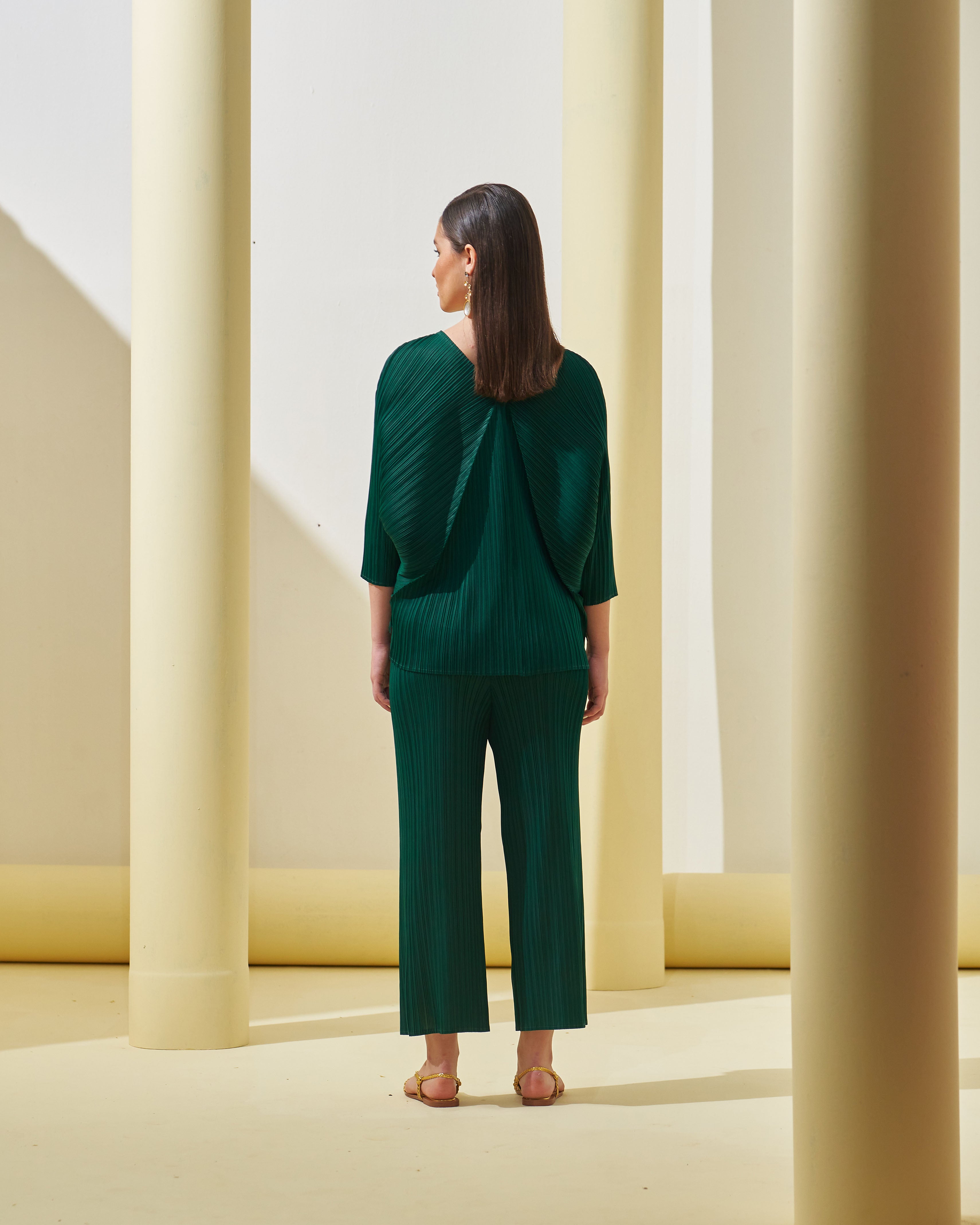 GREEN FRINGE COORD SET