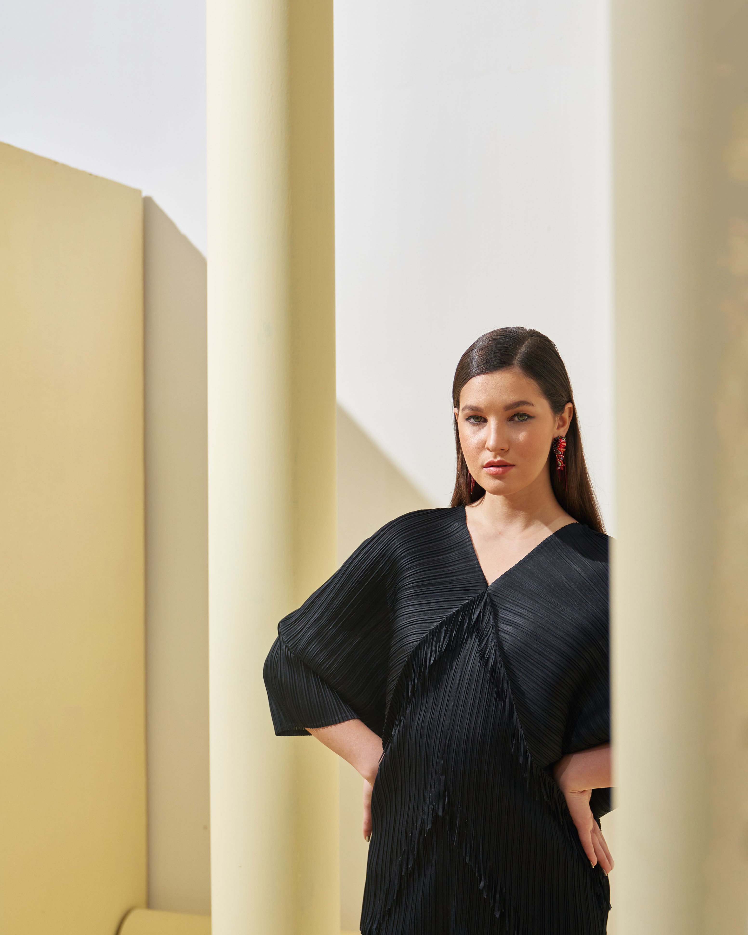 BLACK FRINGE COORD SET