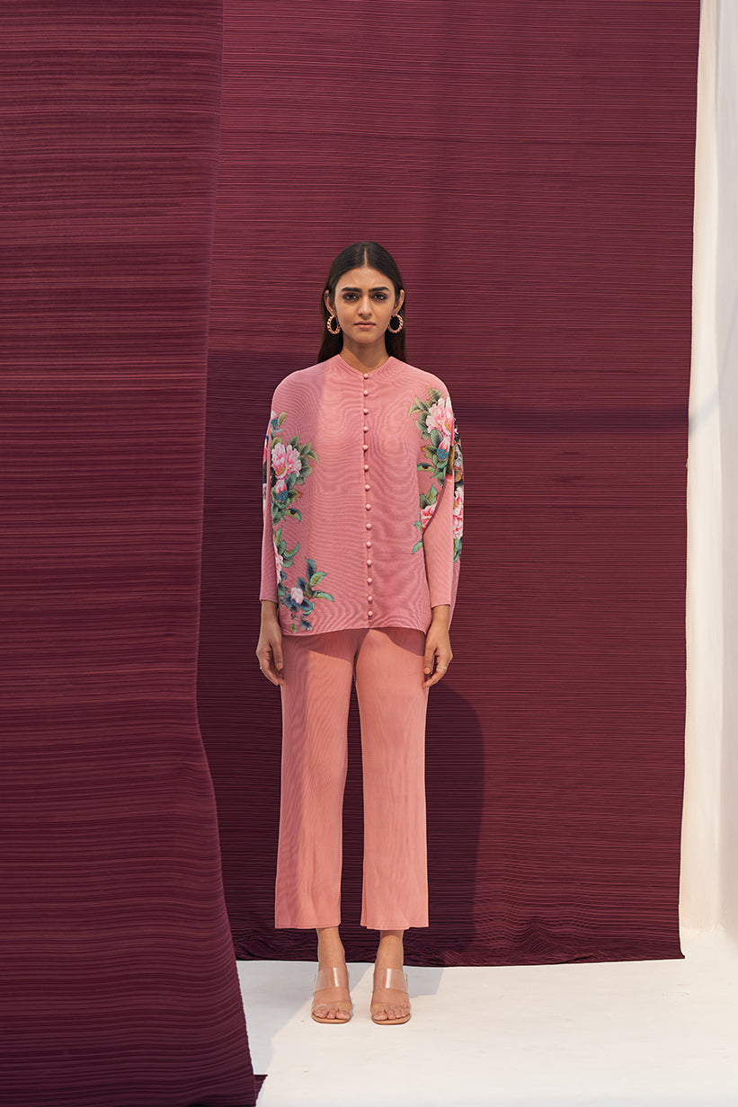 PINK FLORAL PRINT TOP SET