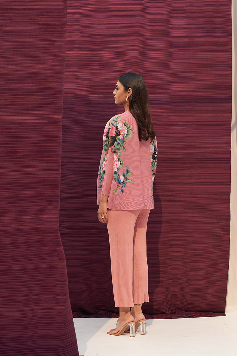 PINK FLORAL PRINT TOP SET